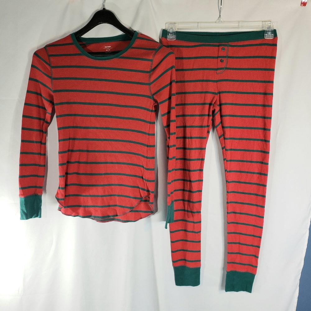 Old Navy Red & Green Christmas PJs Medium